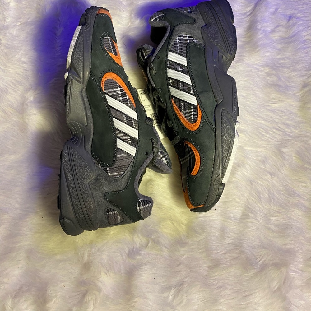 🆕 - Adidas - Yung 1 - Orange Plaid - Many Sizes - Picture 6 of 8